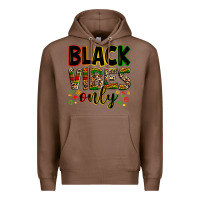 Chestnut Black vibes only juneteenth Premium Hoodie - Zillion Design Studio