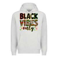 Dove Grey Black vibes only juneteenth Premium Hoodie - Zillion Design Studio