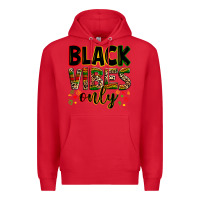 Red Black vibes only juneteenth Premium Hoodie - Zillion Design Studio