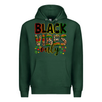 Sports Green Black vibes only juneteenth Premium Hoodie - Zillion Design Studio
