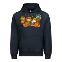 Navy fall coffee cups Urban Hoodie - Zillion Design Studio