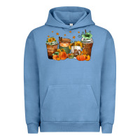 Pigment Pebble Blue fall coffee cups Urban Hoodie - Zillion Design Studio
