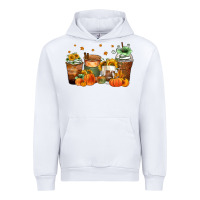 White fall coffee cups Urban Hoodie - Zillion Design Studio