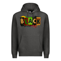 Charcoal Heather Black juneteenth Premium Hoodie - Zillion Design Studio