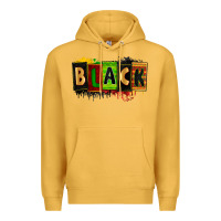 Mustard Black juneteenth Premium Hoodie - Zillion Design Studio