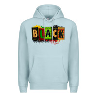 Blue Mist Black juneteenth Premium Hoodie - Zillion Design Studio