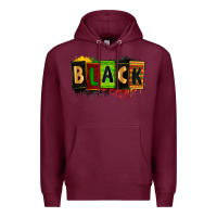 Burgundy Black juneteenth Premium Hoodie - Zillion Design Studio