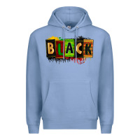 Colony Blue Black juneteenth Premium Hoodie - Zillion Design Studio