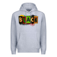 Heather Grey Black juneteenth Premium Hoodie - Zillion Design Studio