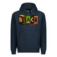 Navy Black juneteenth Premium Hoodie - Zillion Design Studio