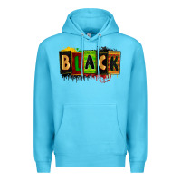Ocean Blue Black juneteenth Premium Hoodie - Zillion Design Studio