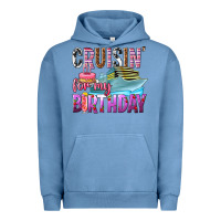 Pigment Pebble Blue Cruisin' for my birthday Urban Hoodie - texasbilliewilder
