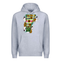 Heather Grey Vermont State Map Premium Hoodie - RanaPortraitStore