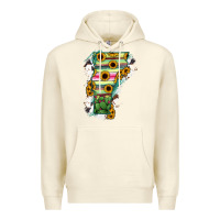 Sandshell Vermont State Map Premium Hoodie - RanaPortraitStore