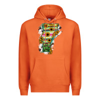 Vermont State Map Premium Hoodie | Teevron