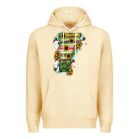 Pina Colada Vermont State Map Premium Hoodie - RanaPortraitStore