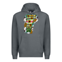 Rock Vermont State Map Premium Hoodie - RanaPortraitStore