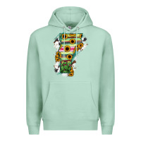 Seafoam Vermont State Map Premium Hoodie - RanaPortraitStore
