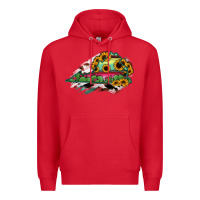 Red Virginia State Map Premium Hoodie - RanaPortraitStore