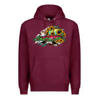 Burgundy Virginia State Map Premium Hoodie - RanaPortraitStore