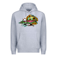 Heather Grey Virginia State Map Premium Hoodie - RanaPortraitStore