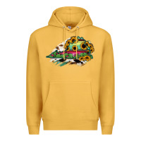 Mustard Virginia State Map Premium Hoodie - RanaPortraitStore