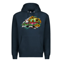 Navy Virginia State Map Premium Hoodie - RanaPortraitStore