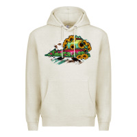 Oatmeal Heather Virginia State Map Premium Hoodie - RanaPortraitStore