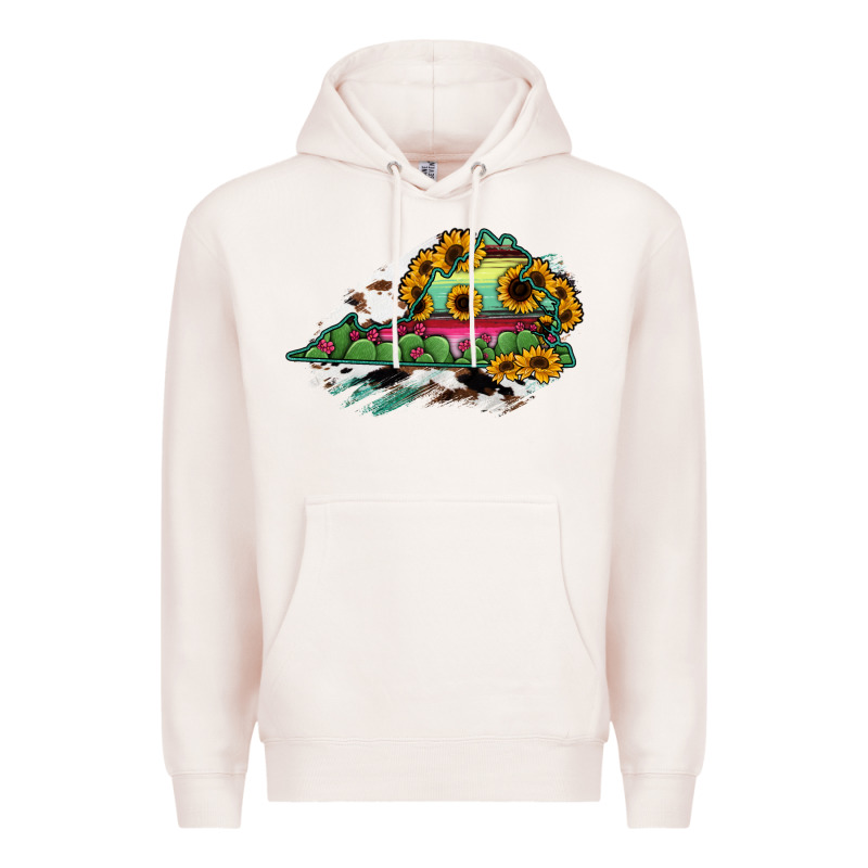 Virginia State Map Premium Hoodie by RanaPortraitStore | Teevron
