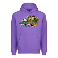 Purple Virginia State Map Premium Hoodie - RanaPortraitStore