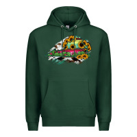 Sports Green Virginia State Map Premium Hoodie - RanaPortraitStore