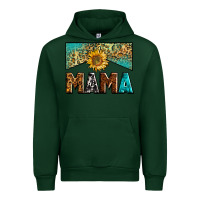 Forest Green mama sunflower junkie Urban Hoodie - Zillion Design Studio
