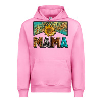 Fuchsia Pink mama sunflower junkie Urban Hoodie - Zillion Design Studio