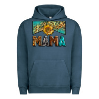 Pigment Midnight Navy mama sunflower junkie Urban Hoodie - Zillion Design Studio