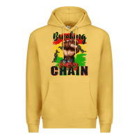 Antique Gold Breaking every chain juneteenth Premium Hoodie - Zillion Design Studio