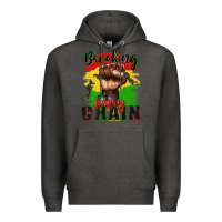 Charcoal Heather Breaking every chain juneteenth Premium Hoodie - Zillion Design Studio