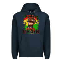 Navy Breaking every chain juneteenth Premium Hoodie - Zillion Design Studio