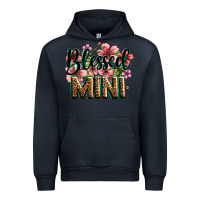 Navy flowers blessed mini Urban Hoodie - Zillion Design Studio