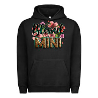 Pigment Black flowers blessed mini Urban Hoodie - Zillion Design Studio