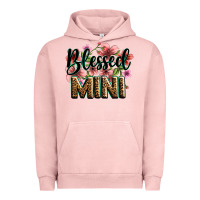 Pigment Salmon flowers blessed mini Urban Hoodie - Zillion Design Studio