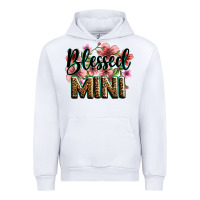 White flowers blessed mini Urban Hoodie - Zillion Design Studio