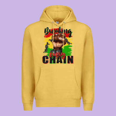 Breaking Every Chain Juneteenth Premium Hoodie Designed By Zillion Design Studio