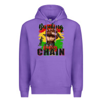 Purple Breaking every chain juneteenth Premium Hoodie - Zillion Design Studio
