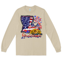 Mushroom 4th of july  louisiana map Long Sleeve Tee - BarkalooDesign