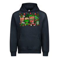 Navy christmas tractor coffee cups Urban Hoodie - texasbilliewilder