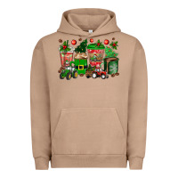 Pigment Burro christmas tractor coffee cups Urban Hoodie - texasbilliewilder