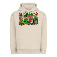 Pigment French Oak christmas tractor coffee cups Urban Hoodie - texasbilliewilder
