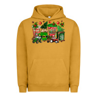 Pigment Peanut Butter christmas tractor coffee cups Urban Hoodie - texasbilliewilder