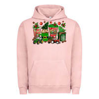 Pigment Salmon christmas tractor coffee cups Urban Hoodie - texasbilliewilder