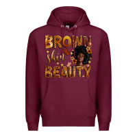 Burgundy brown skin beauty Premium Hoodie - Zillion Design Studio